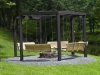 fire pit and swing