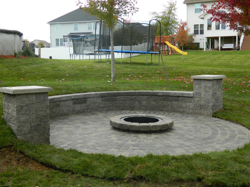 Embedded Fire pit and patio